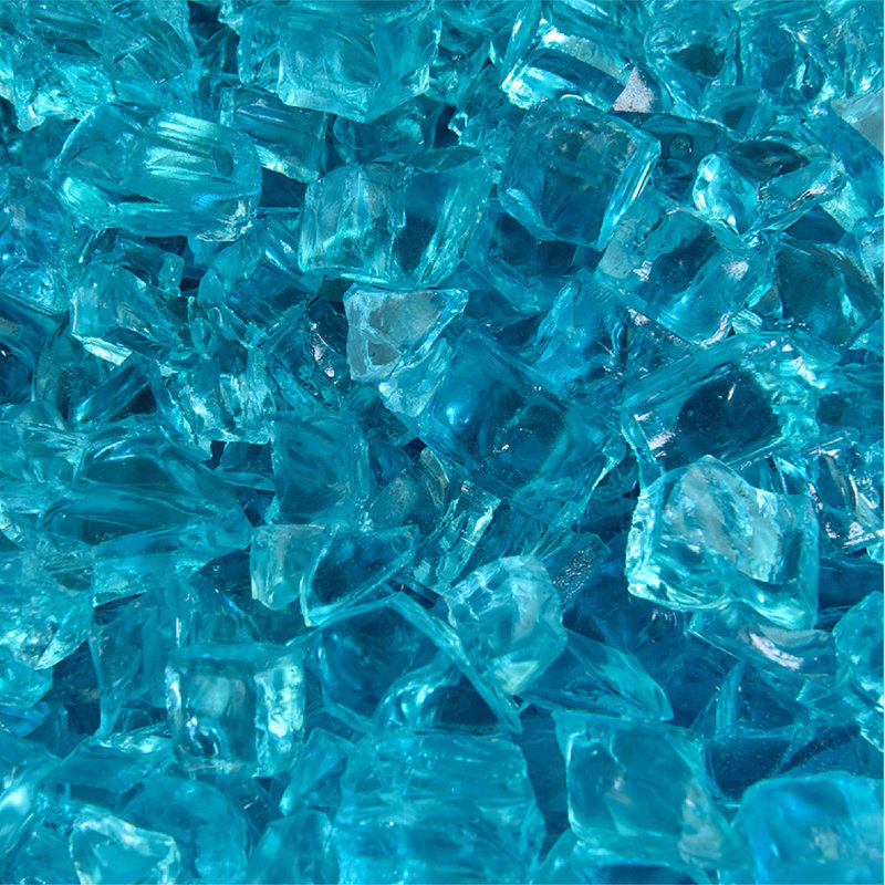 Pierres de lave à foyer réfléchissant Original, Bleu Tahiti, 1/2 po