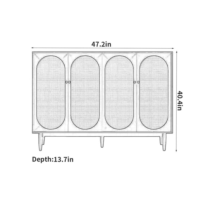Armoire décorative Simple, Brun
