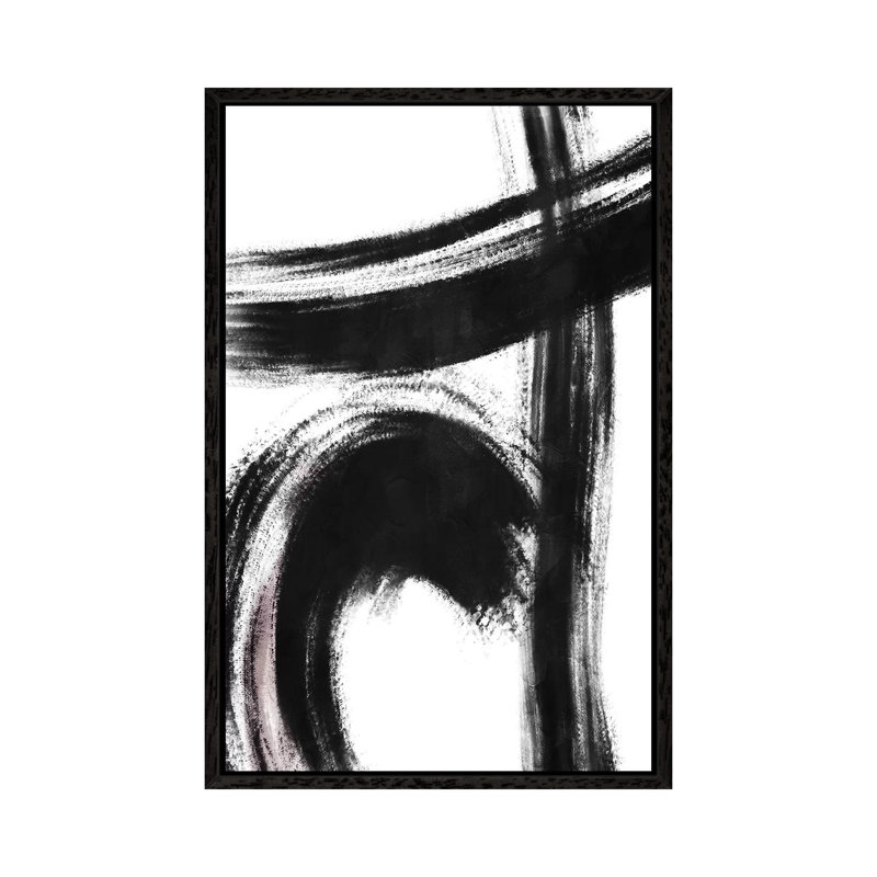 Strokes I by On Rei - Painting on Canvas, Black Framed, 66.04cm H x 45.72cm W x 3.81cm D