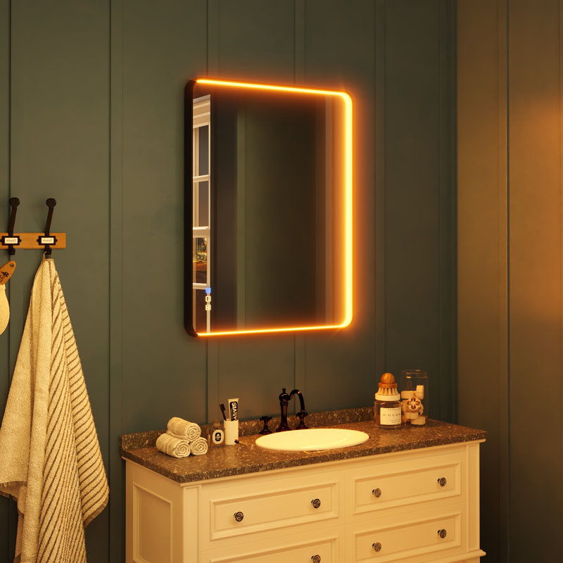 Miroir de salle de bain mural, 28 po x 36 po, Rectangle
