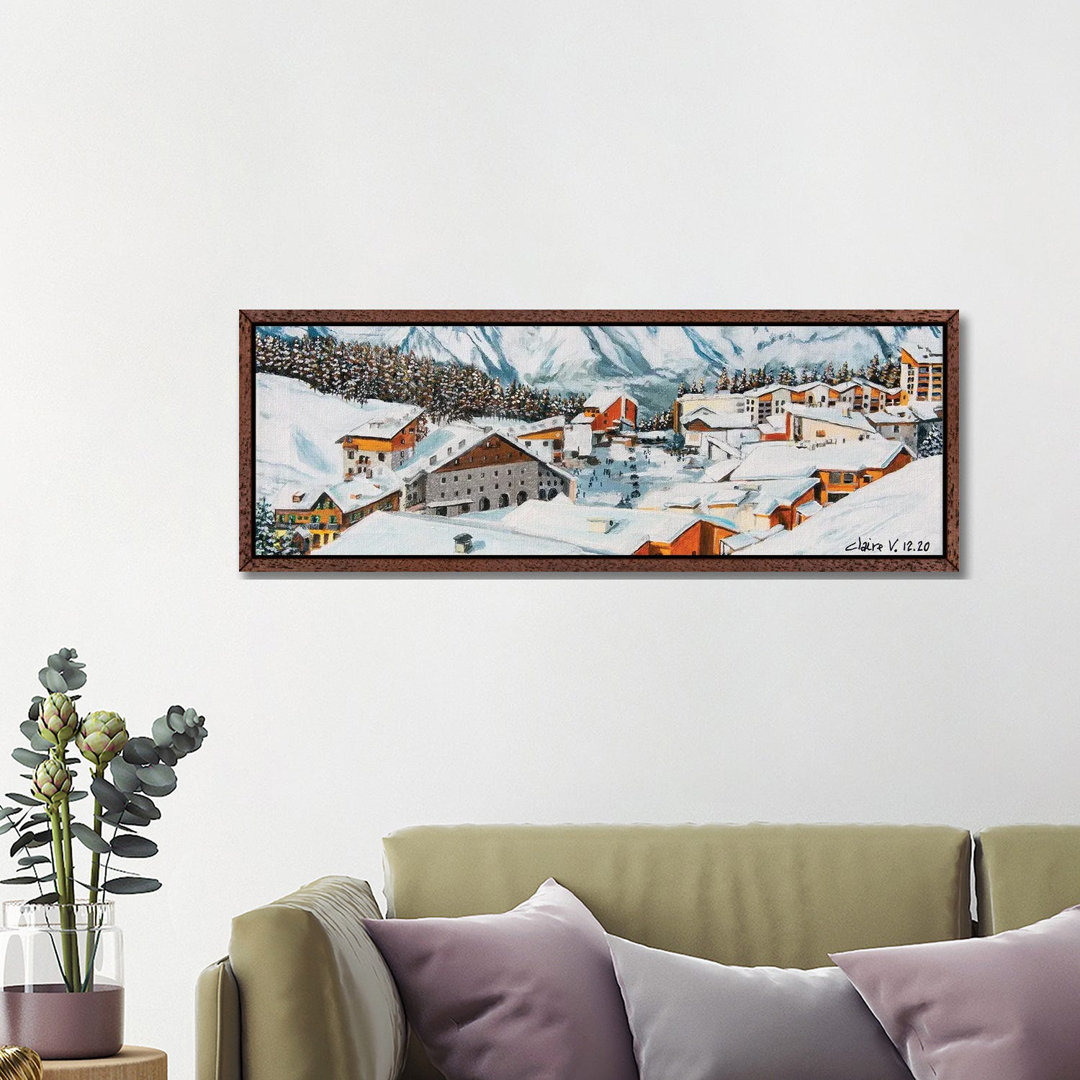 Valberg En Hiver von Claire Morand - Panoramaleinband auf Leinwand Giclée auf Leinwand