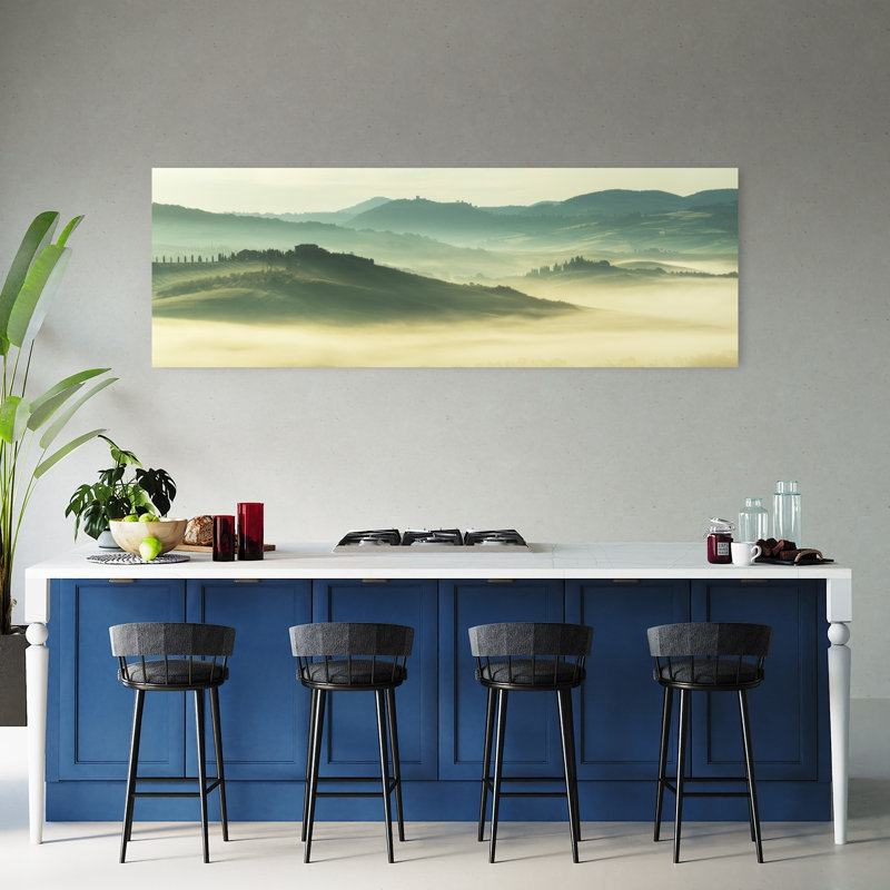 Misty Morning Hills by Jean Claude Castor - Wrapped Canvas Panoramic Print, 50.8 cm H x 152.4 cm W