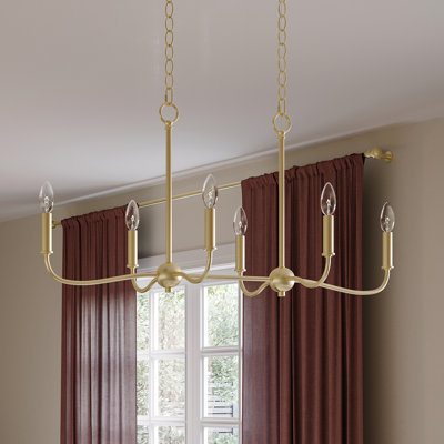 Lustre îlot 6 lumières Ilia