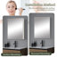 Armoire à pharmacie sans cadre avec miroir et 3 tablettes fixes Eiserman-1413279075-1413279076