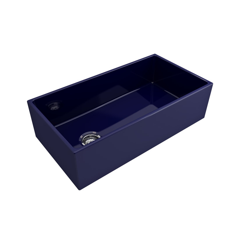 36 in. L Farmhouse Kitchen Sink, Sapphire Blue