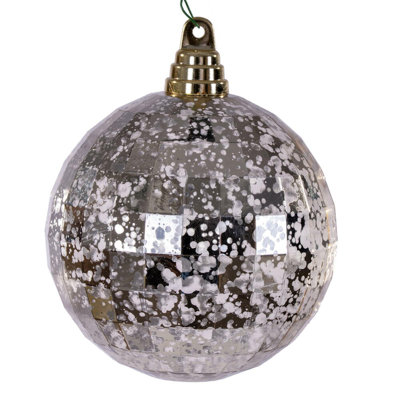 The Holiday Aisle® 4.75" Mirror Mercury Ornament. It includes 4 pieces per bag.