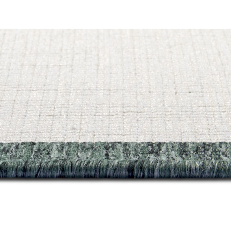 Panama Flatweave GreenCream Rug, Rectangle 160 x 230cm