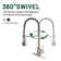 Single Handle Pull Down Kitchen Faucet with Touchless Sensor and Deck Plate