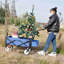 Chariot utilitaire d'extérieur pliable pliable, chariot de jardin portatif pliant robuste, porte-gobelet, poignées réglables-123018756
