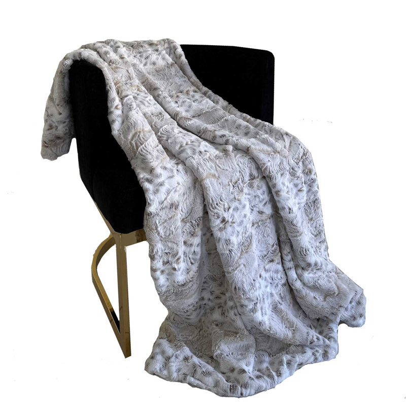 Couverture en fausse fourrure, L 60 po x L 72 po
