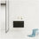 Meuble-lavabo mural 30 po avec lavabo, lavabo en résine à rebords épais, ensemble KD