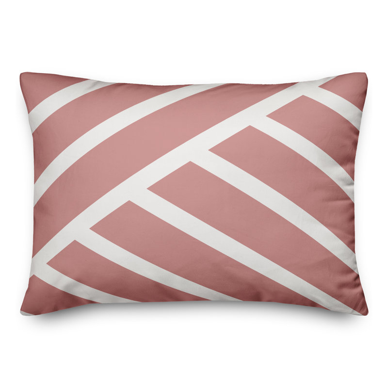 Abstract Outdoor Throw Pillow, Pink