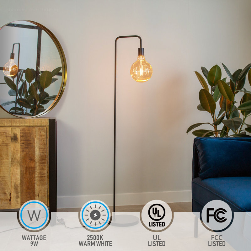 G125 LED Globe Light Bulbs, 9W (100W Eqv.), E26 Base, Dimmable Vintage Filament Light Bulbs, 2500K Warm White
