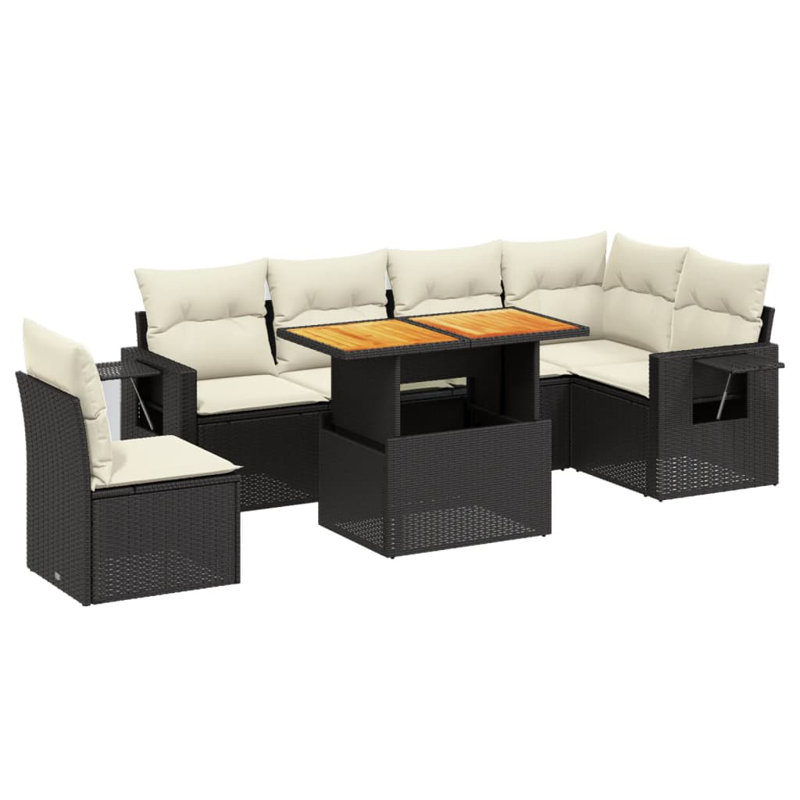 Ensemble de canapé de jardin en rotin PE Vidaxl