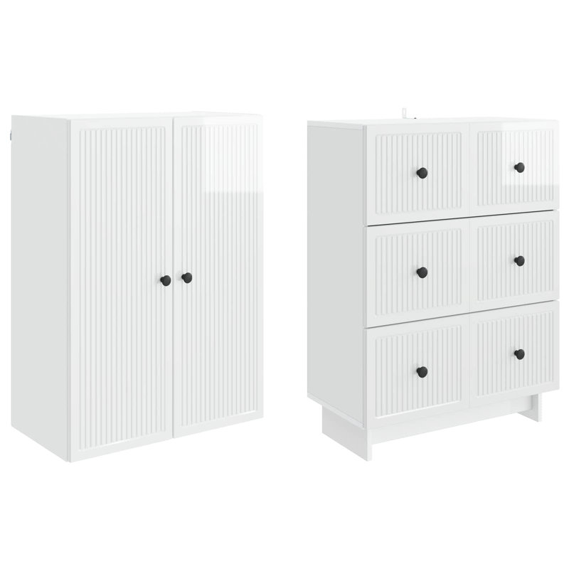 Storage Cabinet, High Gloss White