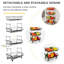 79.2cm H x 40cm W Utility Cart with Wheels