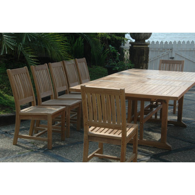 Ensemble repas 9 pièces teck Sahara