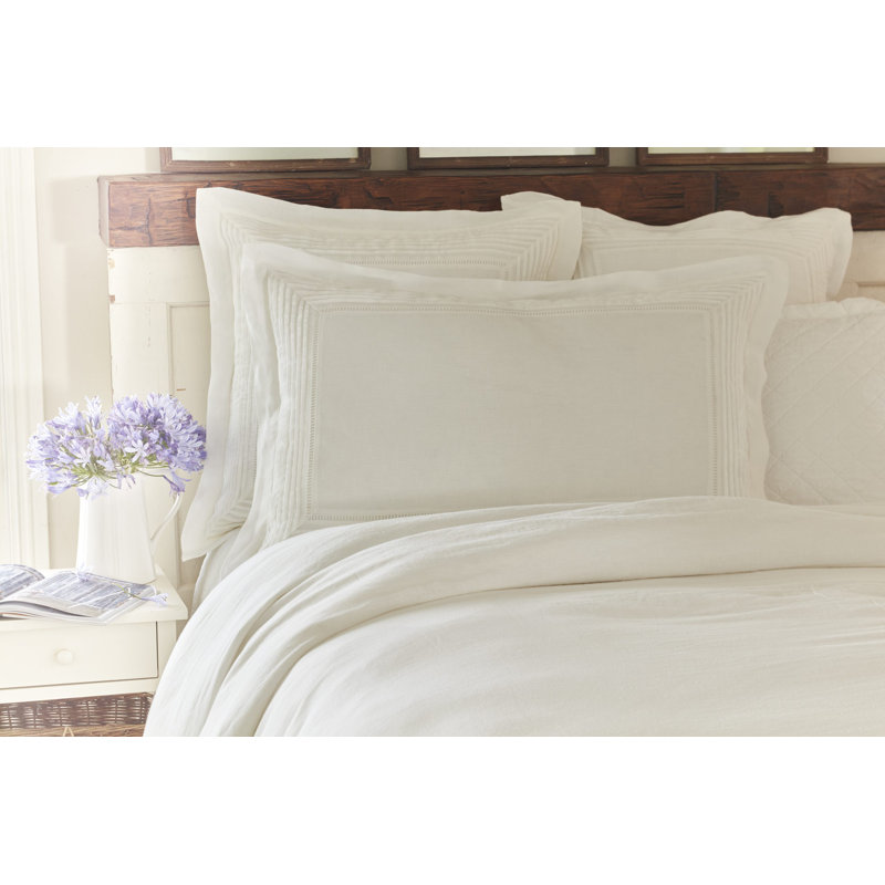 Tucked Linen Sham, Queen