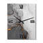 Horloge murale abstraite en marbre gris et orange-1193882290