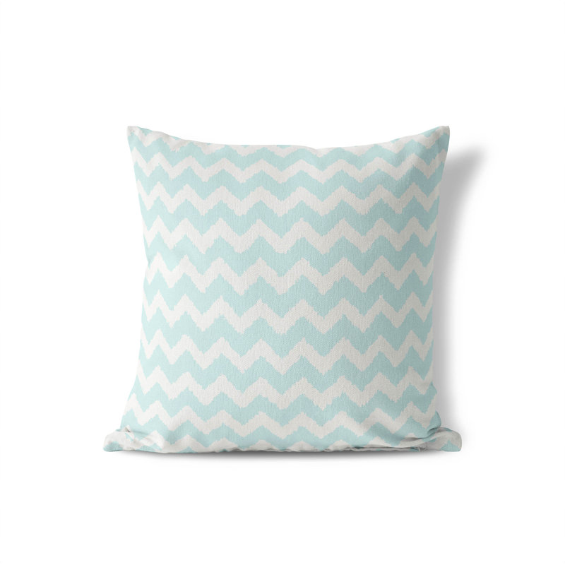 Coussin Chevy Tribal, Bleu clair / bleu, H 20 po x l 20 po
