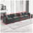 A&A Furniture 35" W x 149.6" D x 33.1" H 4-Seat Chenille Modular Sectional Sofa-991045117-991244590