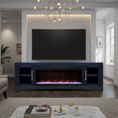82 Inch Fireplace TV Stand, For Tvs Up To 90 Inches