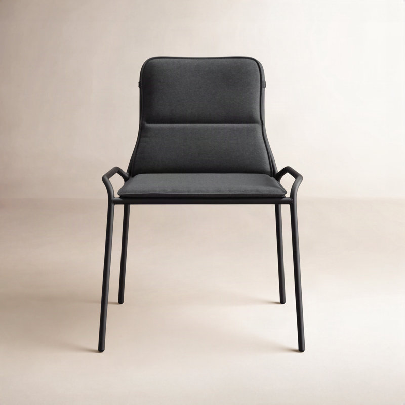 XY Outdoor Dining Side Chair, Charcoal