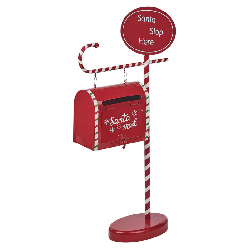Metal & Wood Post Mounted Post Box