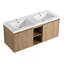 Meuble-lavabo mural 48 po avec lavabo double, charnière de porte à fermeture en douceur