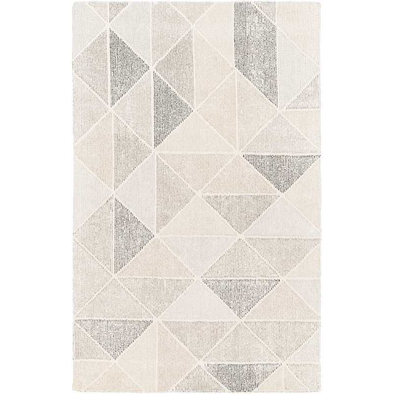 Melody Handmade Wool Geometric Area Rug, Rectangle 2' x 3'