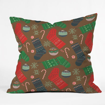 Christmas Ornaments Throw Pillow