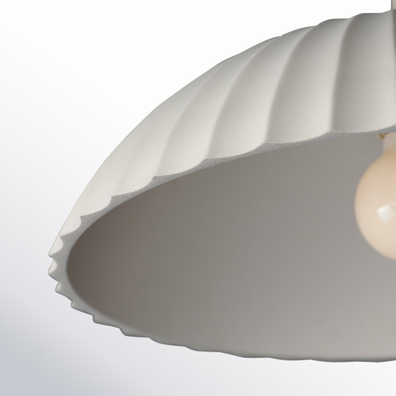 Calcott 1 - Light Chalk White Dome Pendant, 6.25" H x 19.5" W x 19.5" D