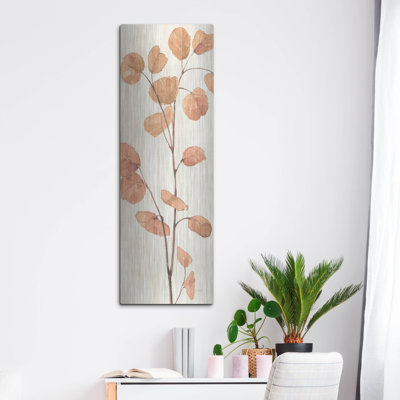  «Soft Terracotta Mixed Greens LIX» par Lisa Audit, art mural en métal, 16 po x 48 po
