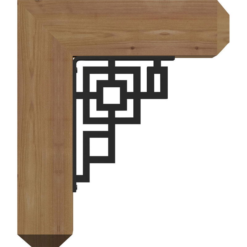 Support de fer Eris, H 14 po x P 11 1/2 po, Cèdre rouge de l'Ouest l 4 po x T 2 po (sciage br