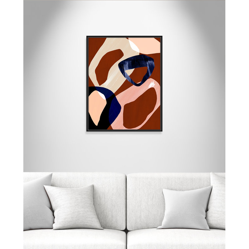 Loop I Print par Violets Print House, Framed Canvas, L 23,5 po x H 29,5 po, Cadre flottant noir