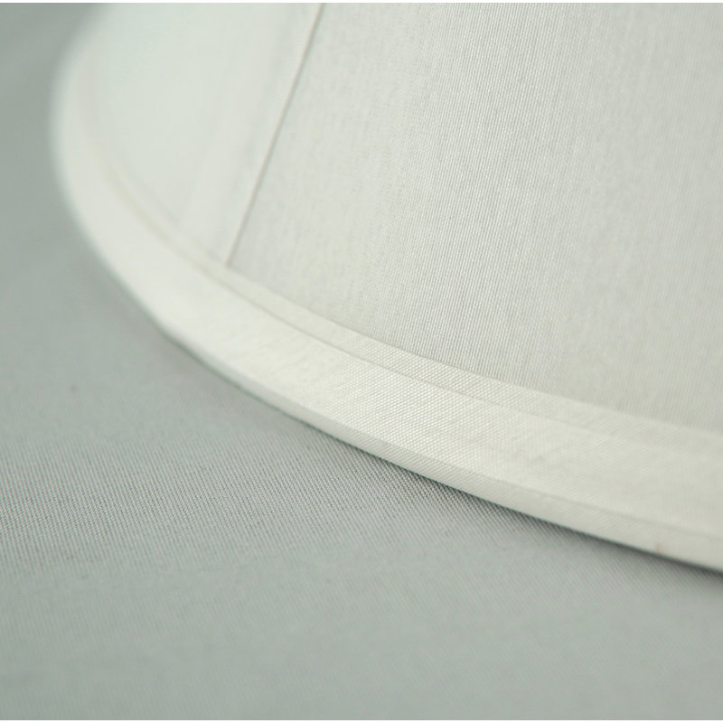 Abat-jour cloche en soie / shantung (araignée), Blanc