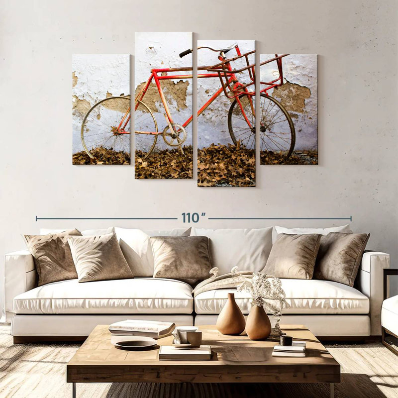 Mehar Rusty Bicycle, 54" H x 84" W