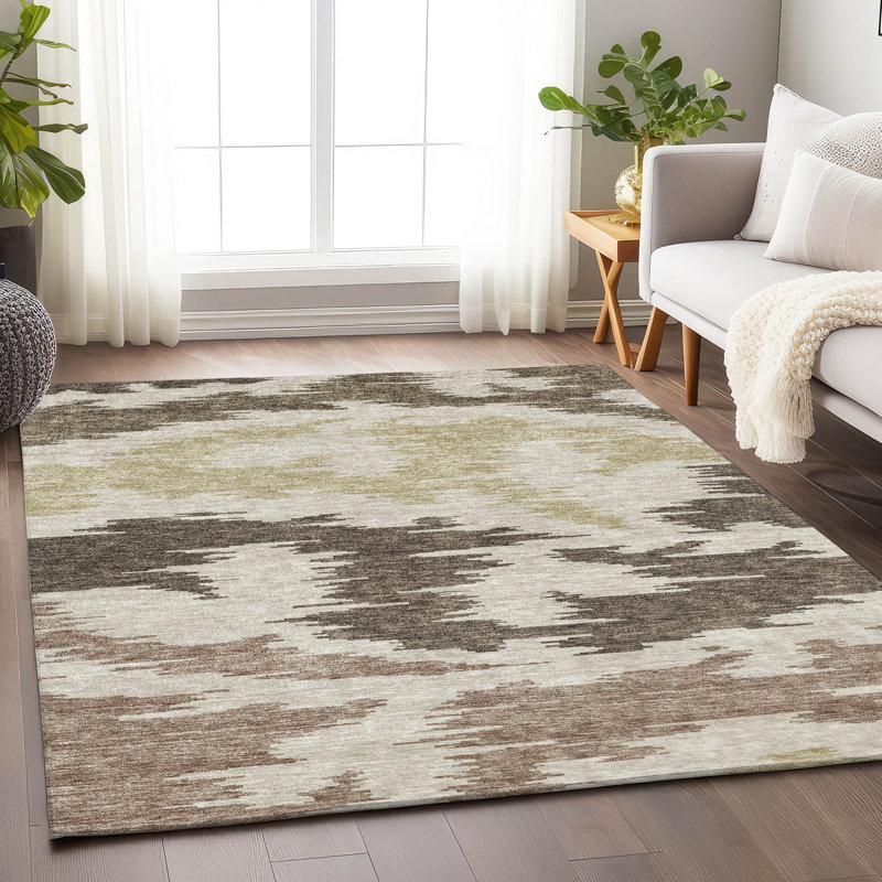 Tapis chocolat de qualité supérieure lavable à la machine, Rectangle 5 pi x 7 pi 6 po
