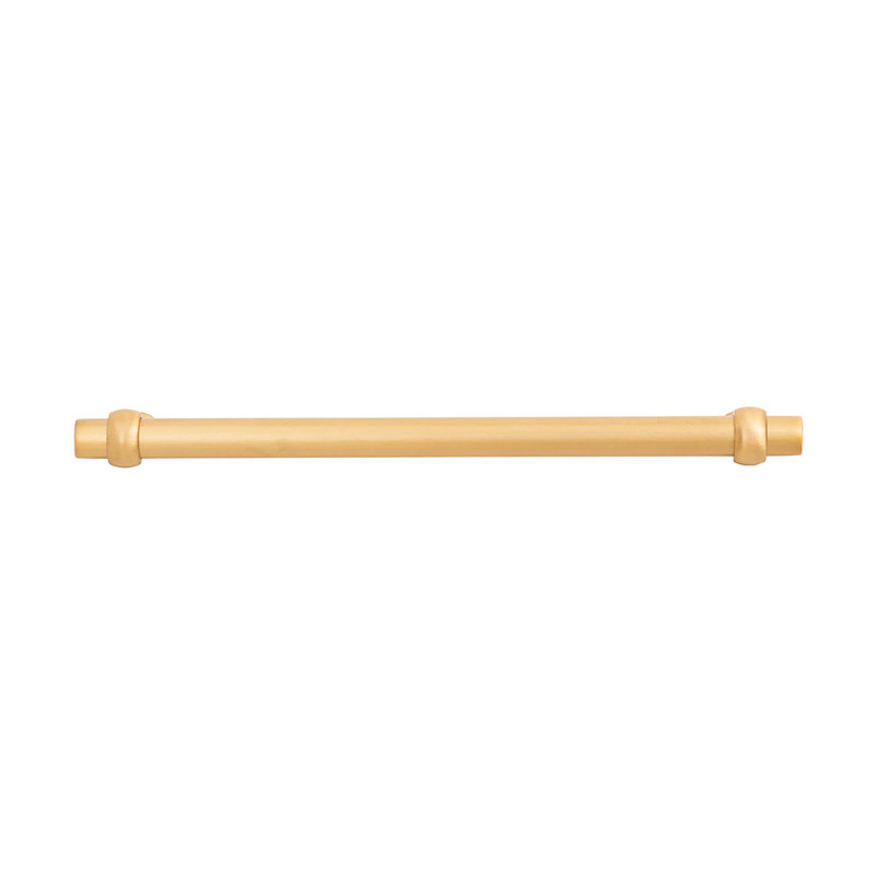 Ostia Collection Pull, Brushed Golden Brass, 7 14/25"