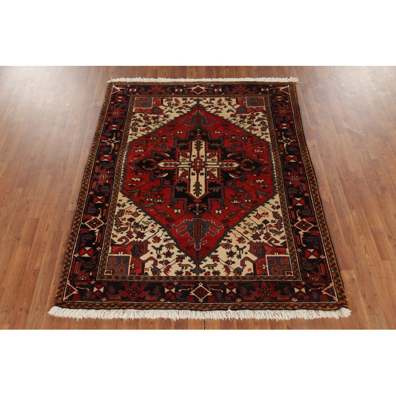 Tapis géométrique fait à la main 5 x 6