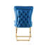 Zakrzewski Modern Velvet Dining Chair - Ergonomic Velvet Upholstered Back with Golden Stainless Steel Frame - Side Chair for Kitchen Living Room Dining Room Set of 2-1894374080