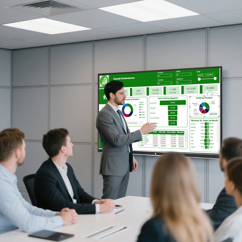 JYXCN 4K-Compatible Smart Display for HDMI/VGA Inputs?Multi-Touch Interactive Whiteboard for Retail/Digital Signage/Classroom??