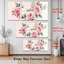 «Blush Pink Floral», reproduction d'art sur toile tendue sur toile (ensemble de 3)-118096000
