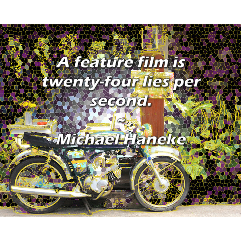 «Artsy Quote» par Michael Haneke, toile tendue avec châssis, H 13 po x l 18 po