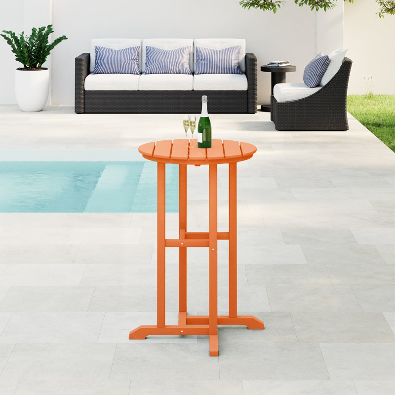 Table de bar d'extérieur Laguna, Orange, 37'' H X 27'' D X 27'' W