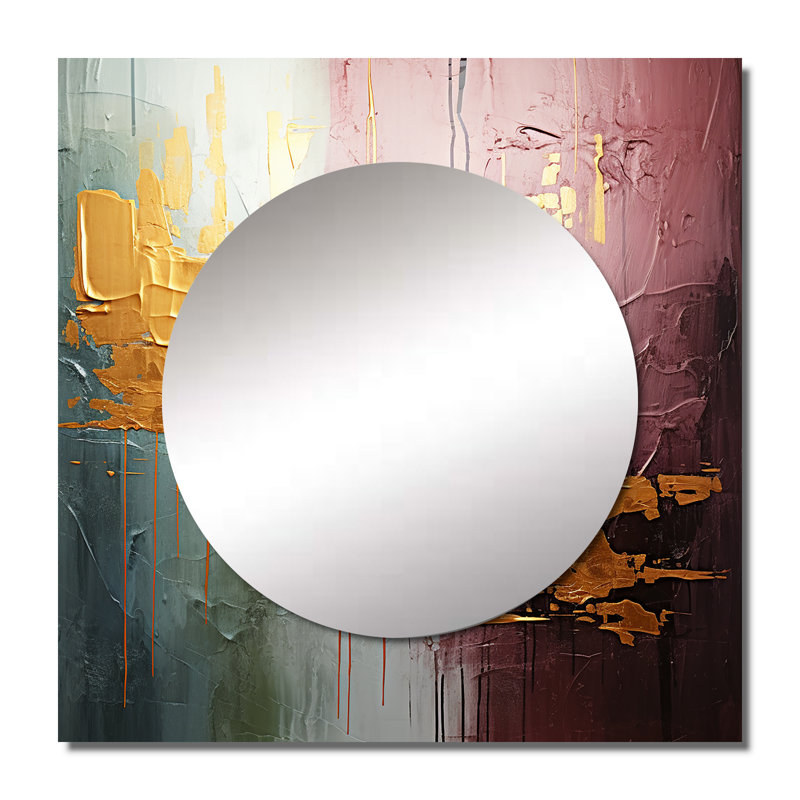 Ayyaan - Abstract Square Mirror For Wall Art Decor, 23" x 23"