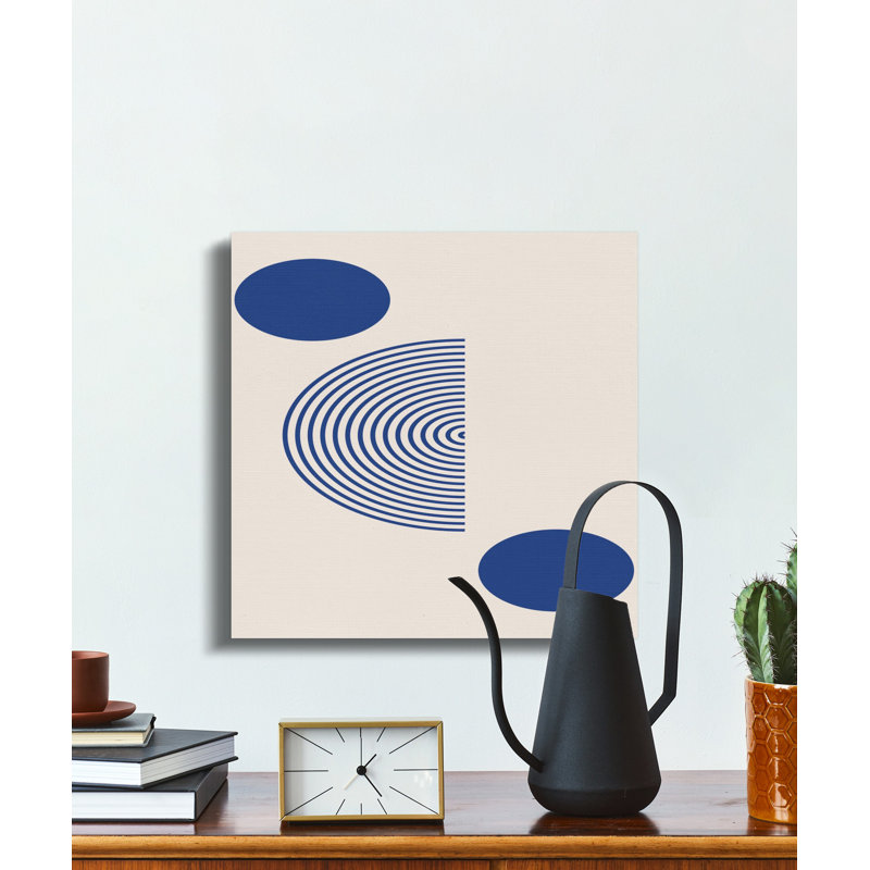 1 Piece Wrapped Canvas Wall Art Set, 15.24 cm H x 15.24 cm W, Blue