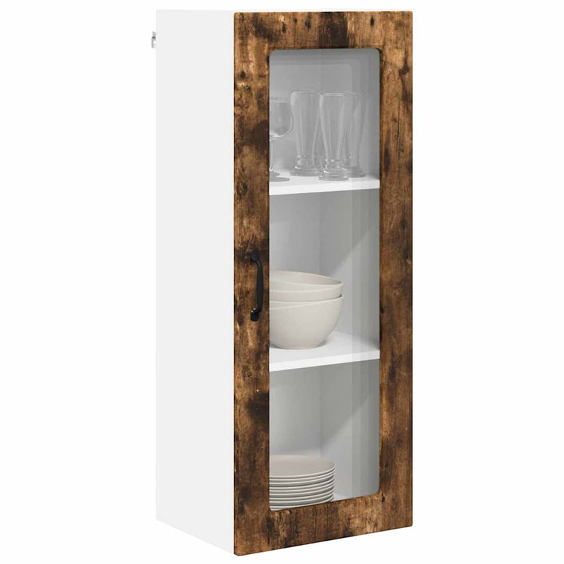 Vidaxl Kitchen Wall Cabinet White 40 X 31 X 100 Cm Engineered Wood, Smoked Oak