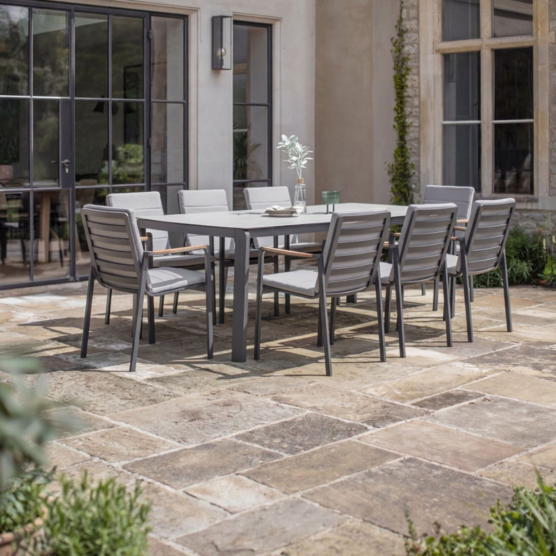 8 - Person Patio Dining Set with Rectangular Table , Cushions Included