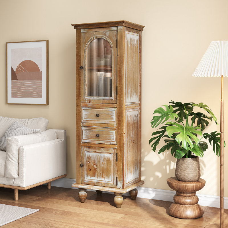 Armoire de rangement Farmhouse, Blanc ancien